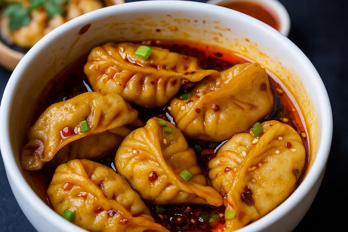 Schezwan Tossed Paneer Suji Momos [6 Pieces]